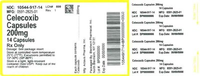 Label 200mg 14ct (Label Celecoxib Caps 200mg Bpi(10544 917 14) Actavis(0591 2825 01) Rev1)